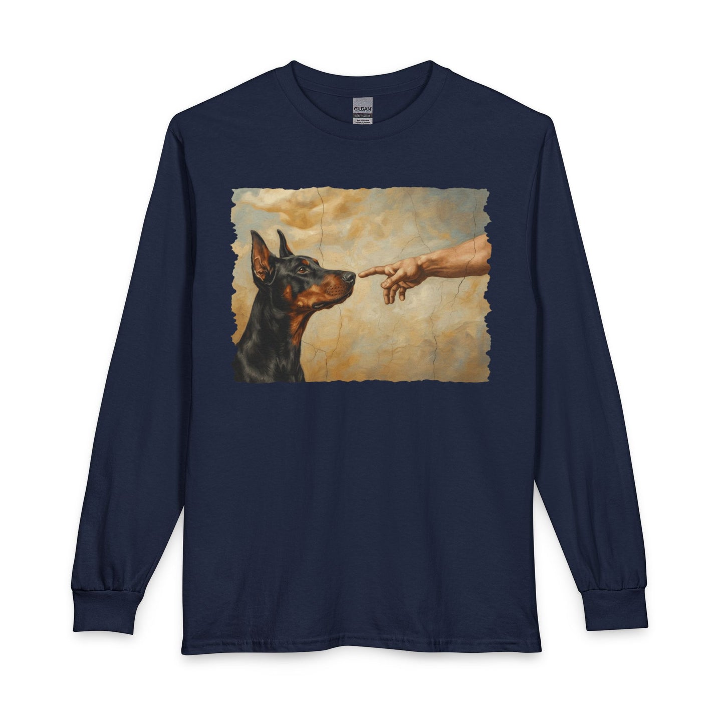 God Creates Doberman Pinscher Long Sleeve