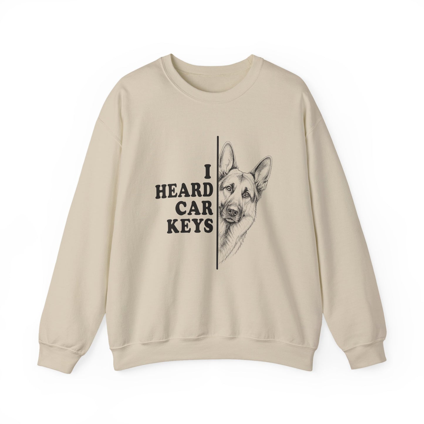 Car keys German Shepherd Crewneck Sweatshirt Sand