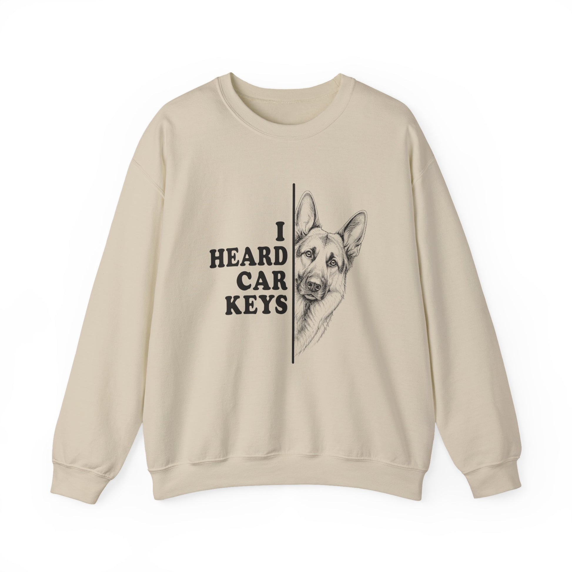 Car keys German Shepherd Crewneck Sweatshirt Sand