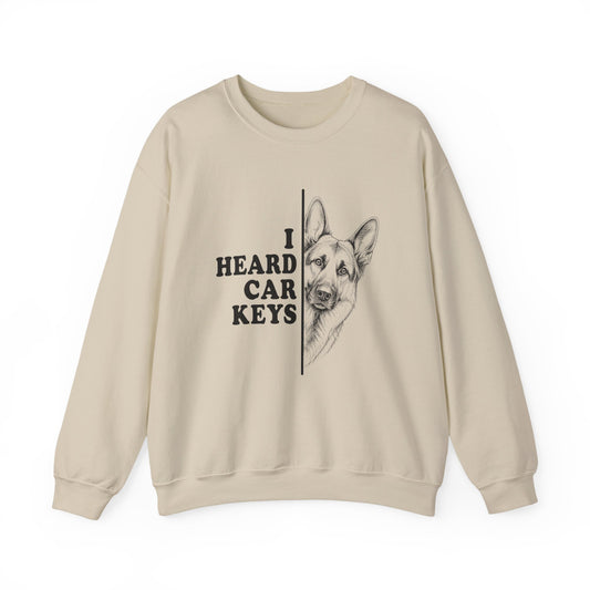 Car keys German Shepherd Crewneck Sweatshirt Sand
