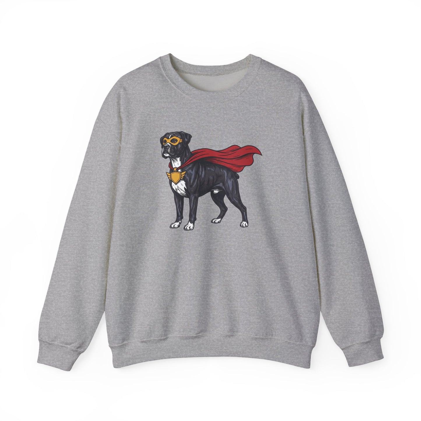 Black Boxer Superhero Crewneck Sweatshirt