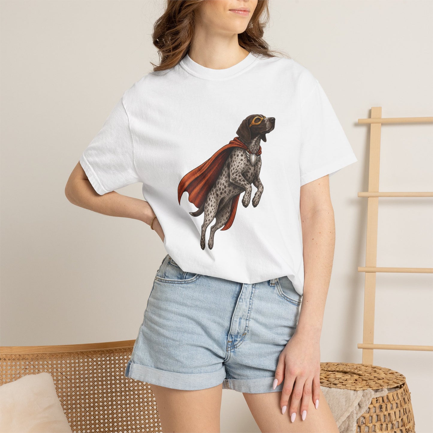 German Shorthaired  Pointer Superhero Premium Tee