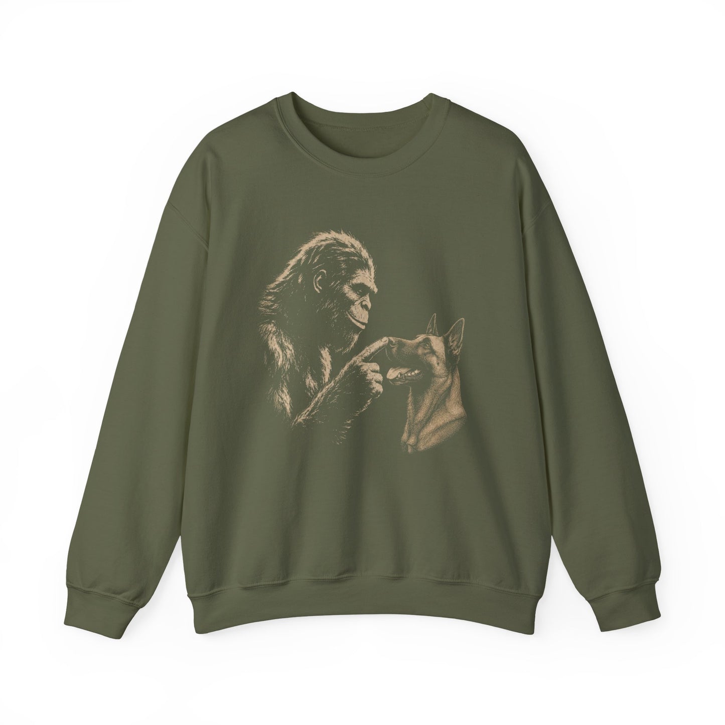 Bigfoot Belgian Malinois Crewneck Sweatshirt