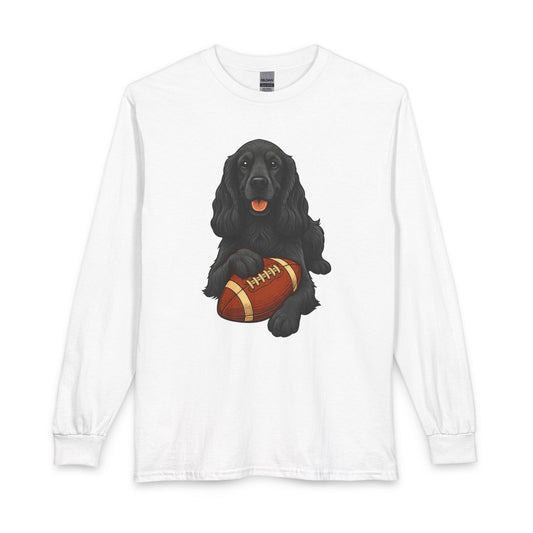 Black Cocker Spaniel Football Long Sleeve