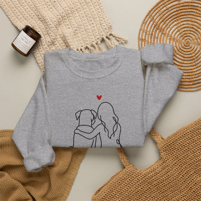 Boxer and Girl Crewneck Sweatshirt