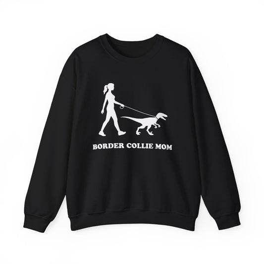 Border Collie Mom Crewneck Sweatshirt Black