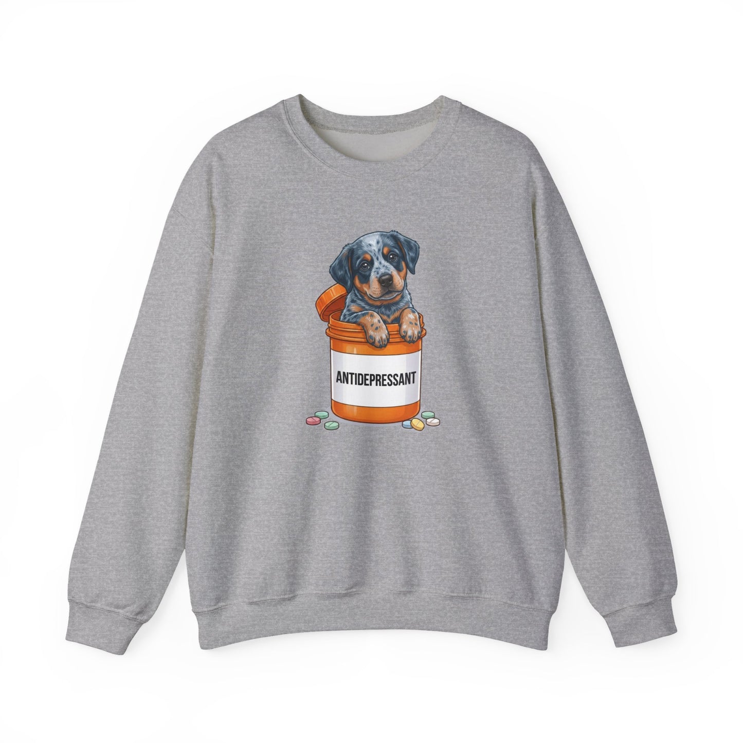 Blue Heeler Antidepressant Crewneck Sweatshirt