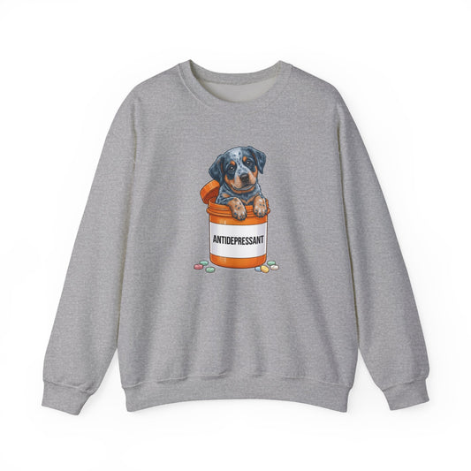 Blue Heeler Antidepressant Crewneck Sweatshirt