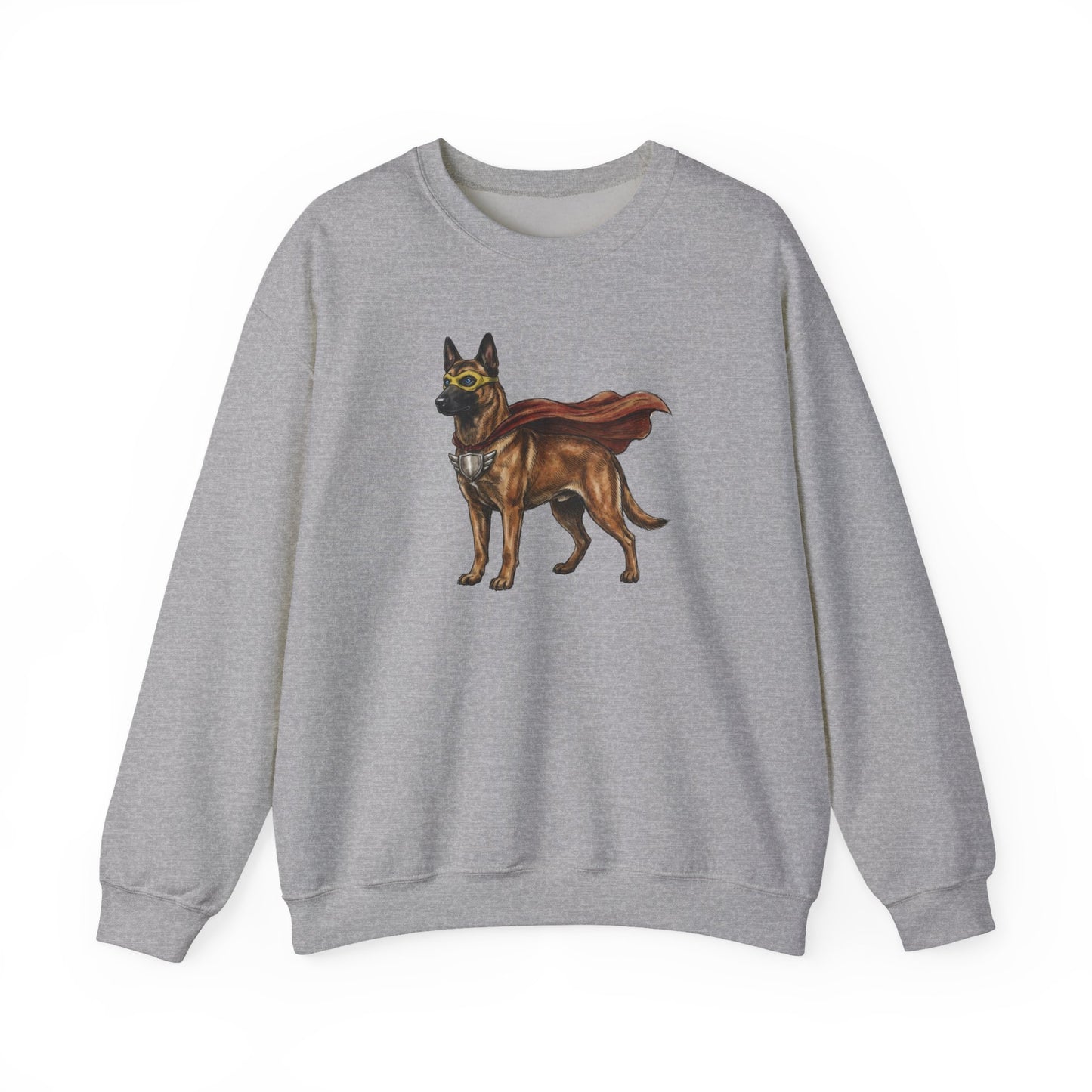 Belgian Malinois Superhero Crewneck Sweatshirt