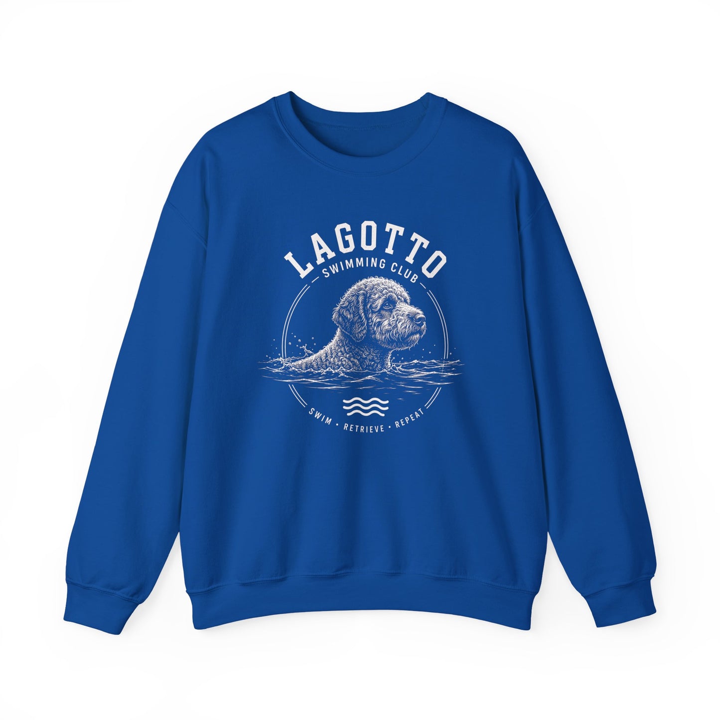 Lagotto Swimming Club Crewneck Sweatshirt Royal
