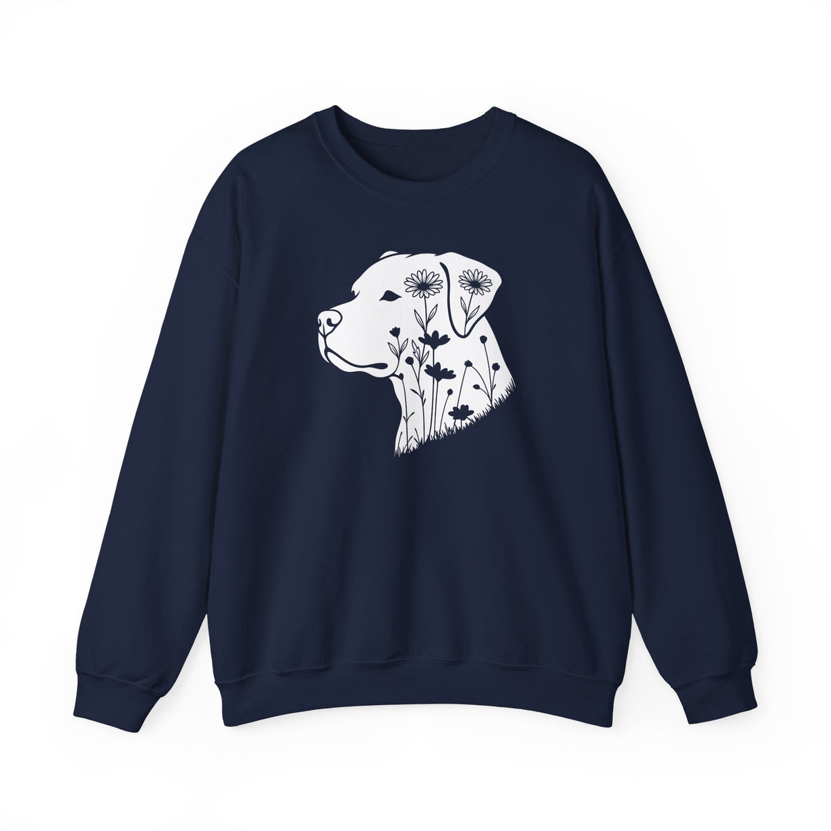 Pitbull Flowers Crewneck Sweatshirt