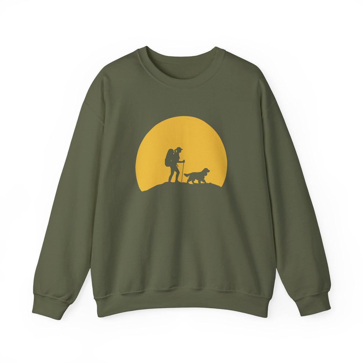 Cocker Spaniel Hiking Crewneck Sweatshirt