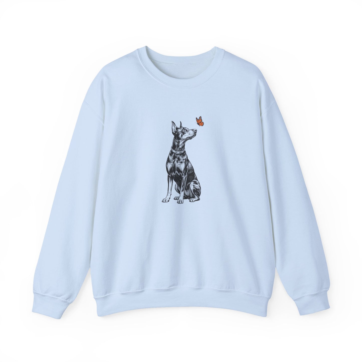 Doberman Butterfly Crewneck Sweatshirt