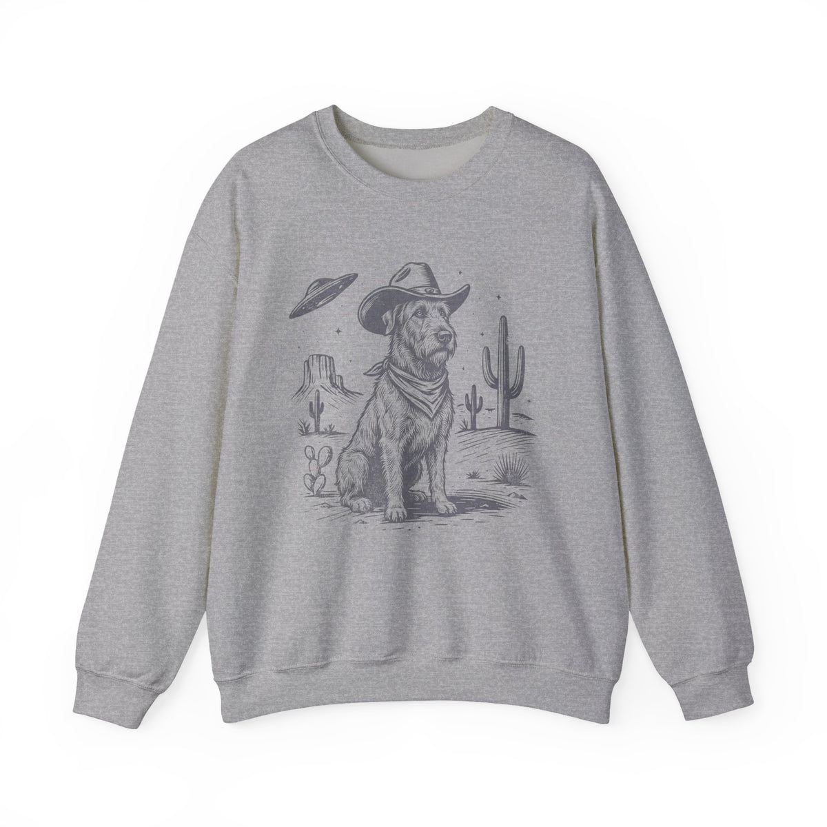 Irish Wolfhound Cowboy Crewneck Sweatshirt