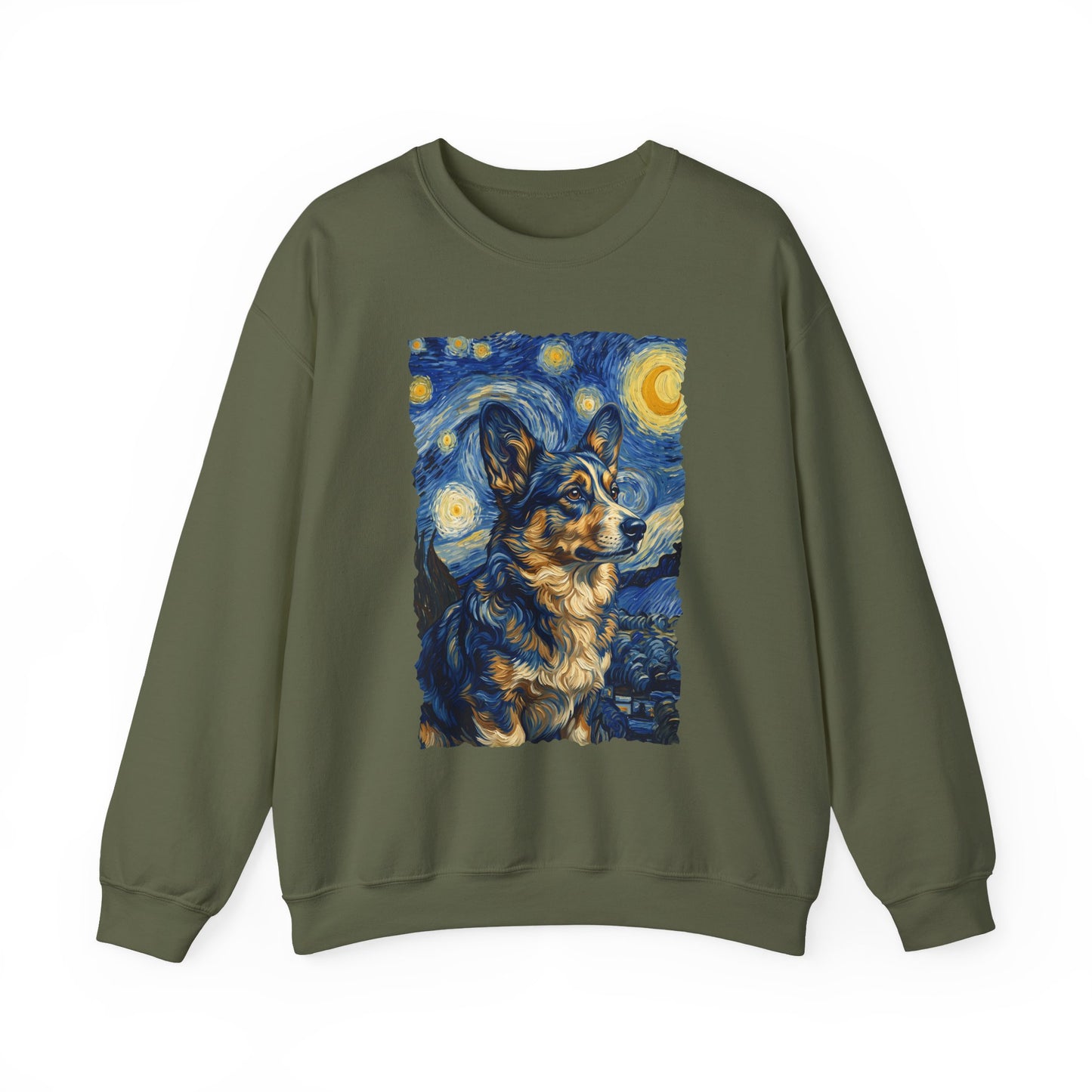 Cardigan Welsh Corgi Van Gogh Crewneck Sweatshirt