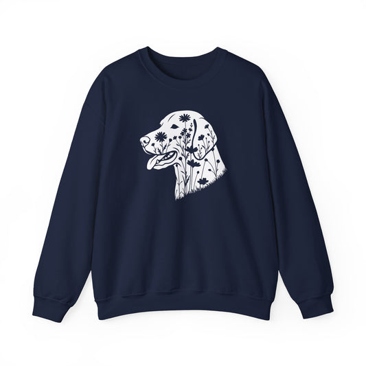 Vizsla Flowers Crewneck Sweatshirt