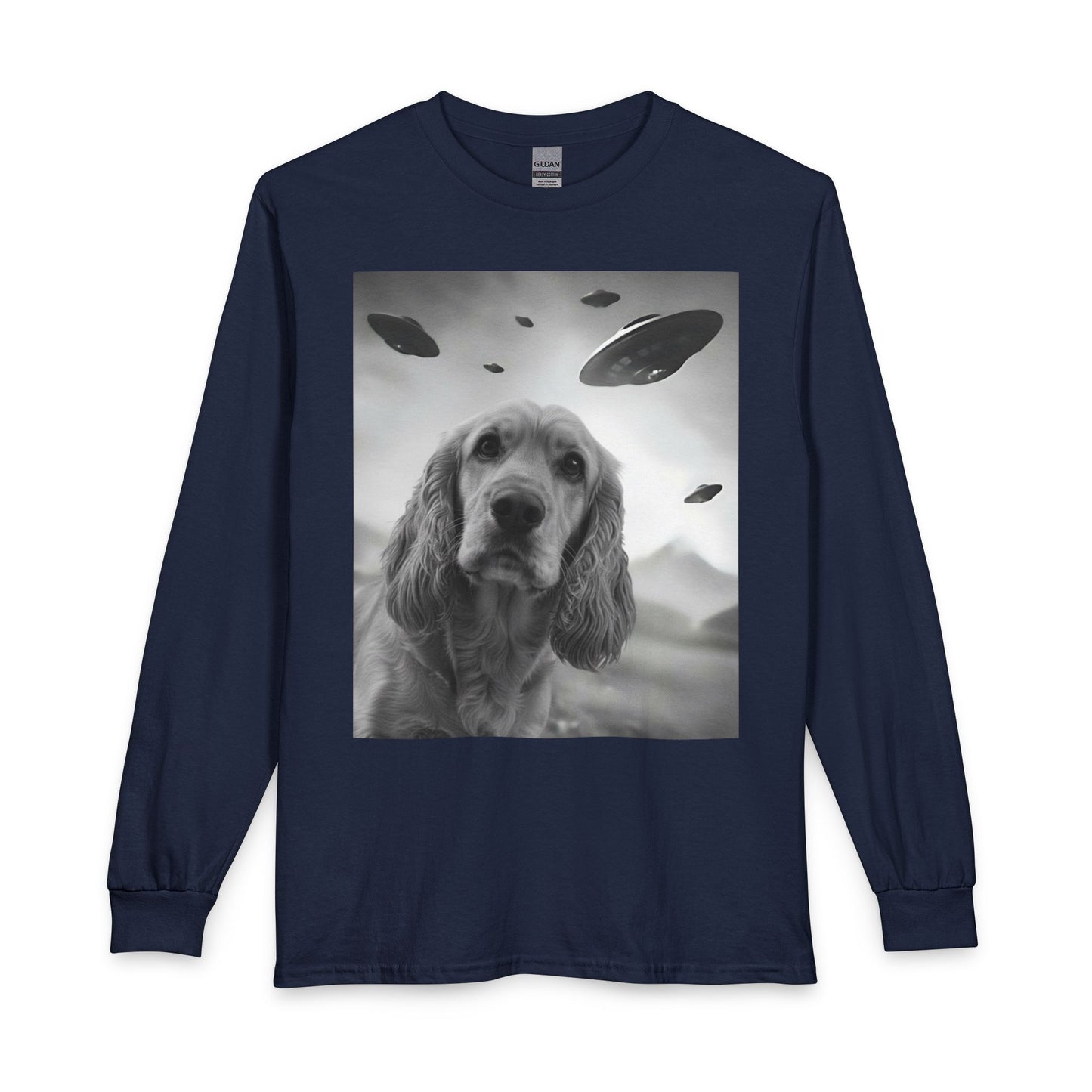 Cocker Spaniel UFO Selfie Long Sleeve