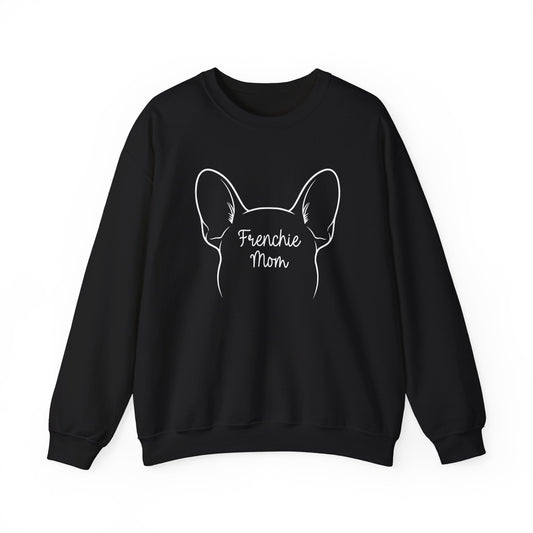 Frenchie Mom Crewneck Sweatshirt Black