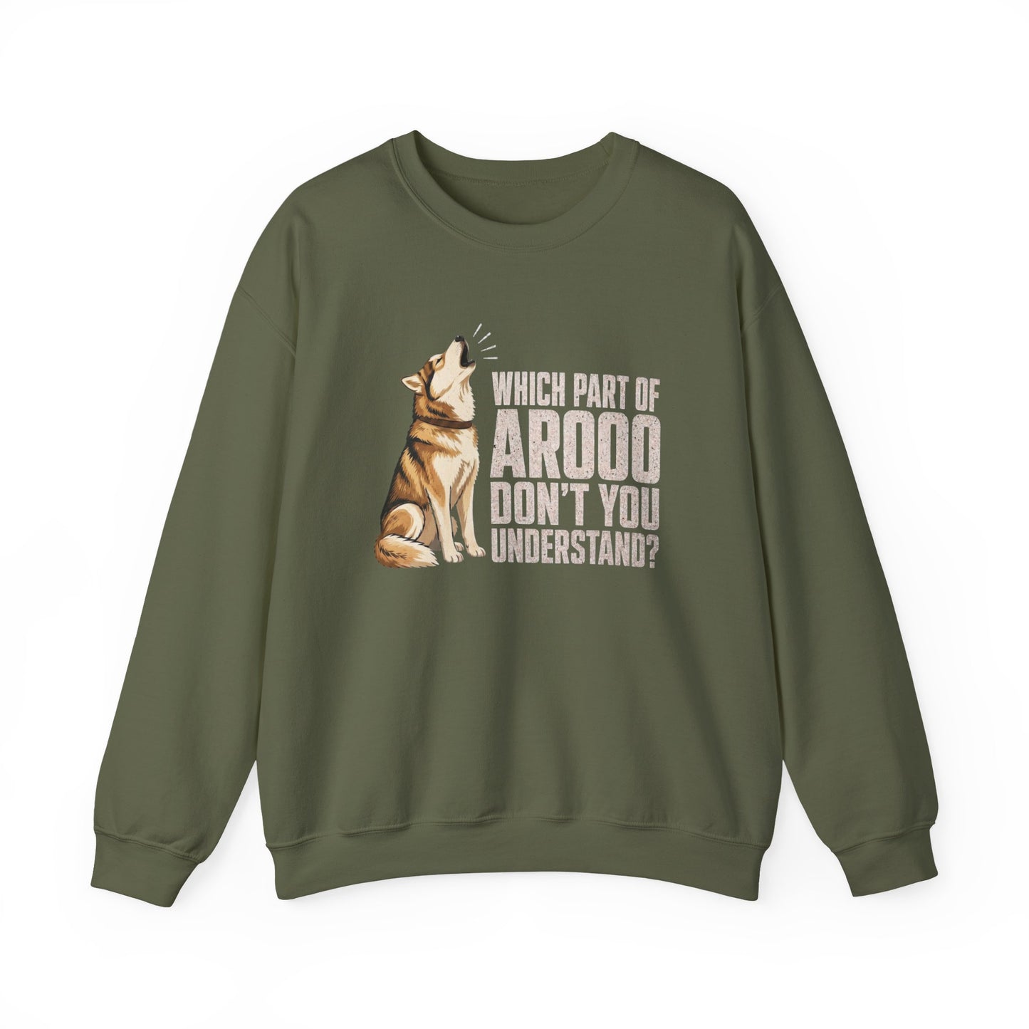 Sable Husky Howl Crewneck Sweatshirt Military Green