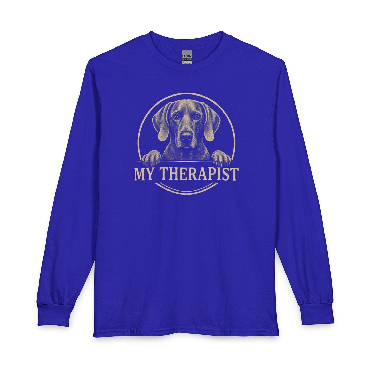Weimaraner Therapist Long Sleeve Royal