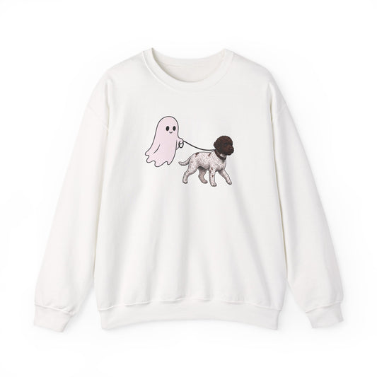 Lagotto Halloween Crewneck Sweatshirt White