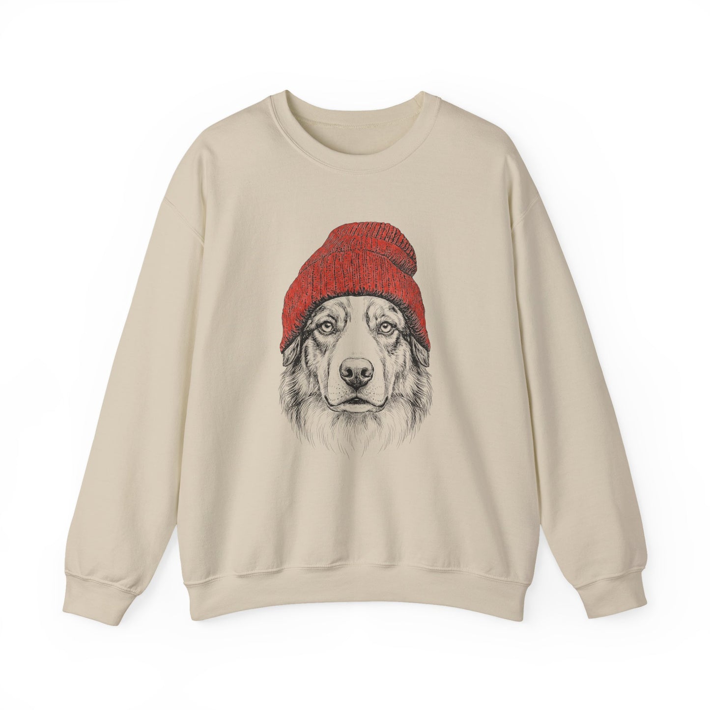 Australian Shepherd Beanie Crewneck Sweatshirt