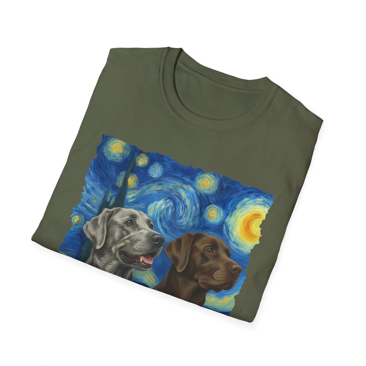 Chocolate and Silver Lab Starry Night