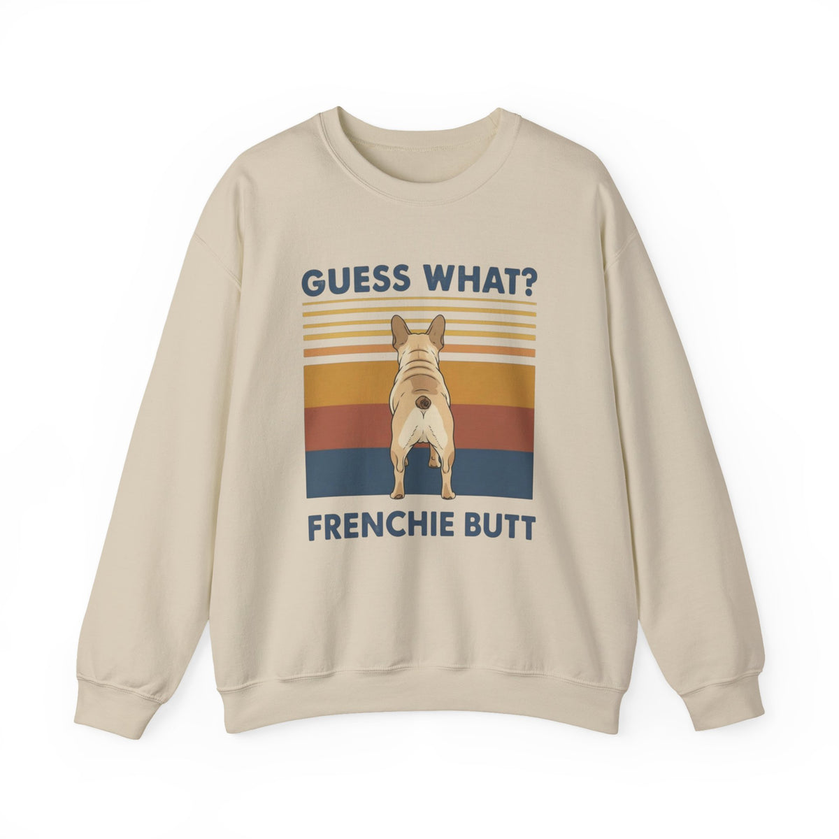 French Bulldog Butt Crewneck Sweatshirt Sand