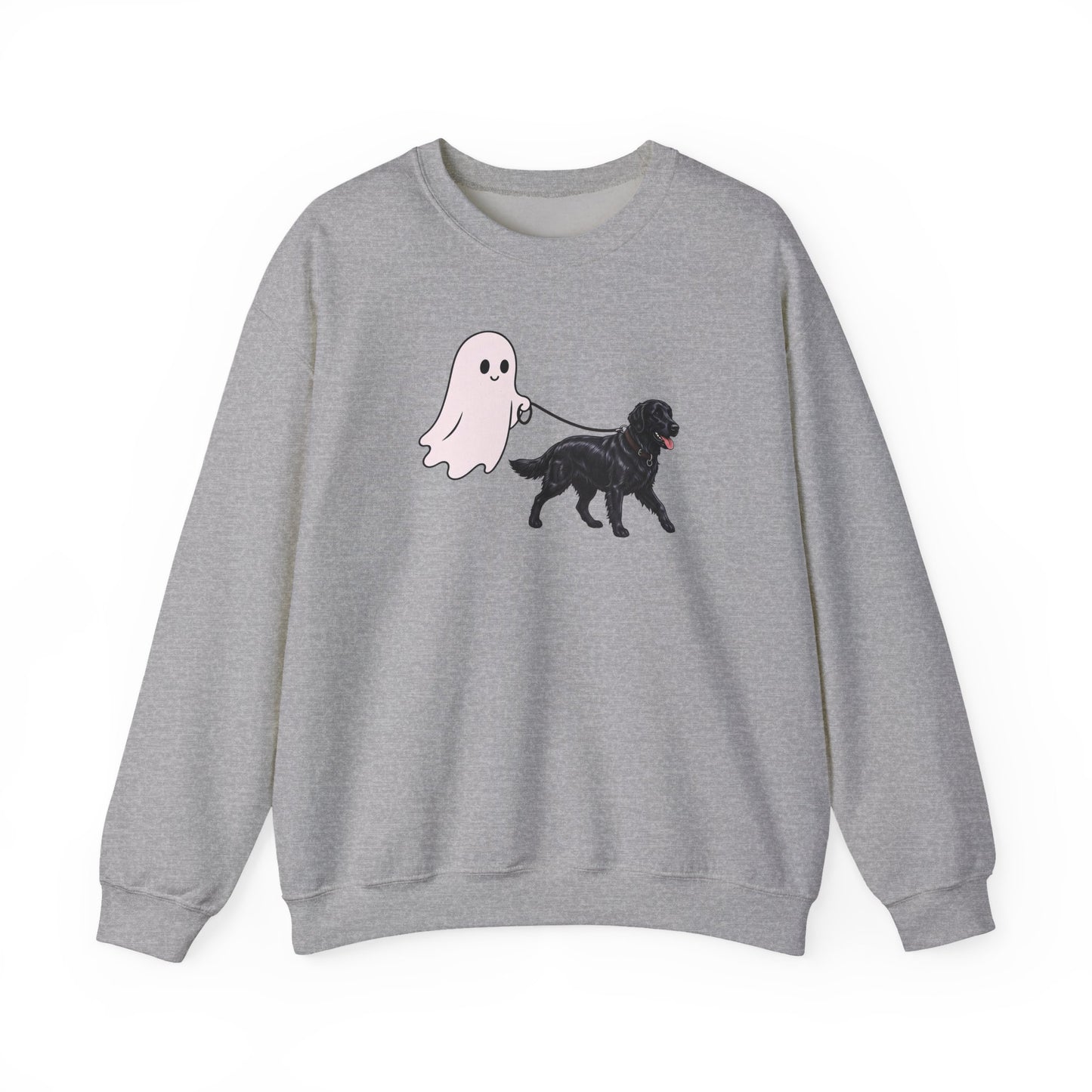 Flat Coated Retriever Ghost Walk Crewneck Sweatshirt