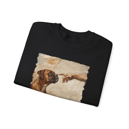 God Creates Fawn Boxer Crewneck Sweatshirt