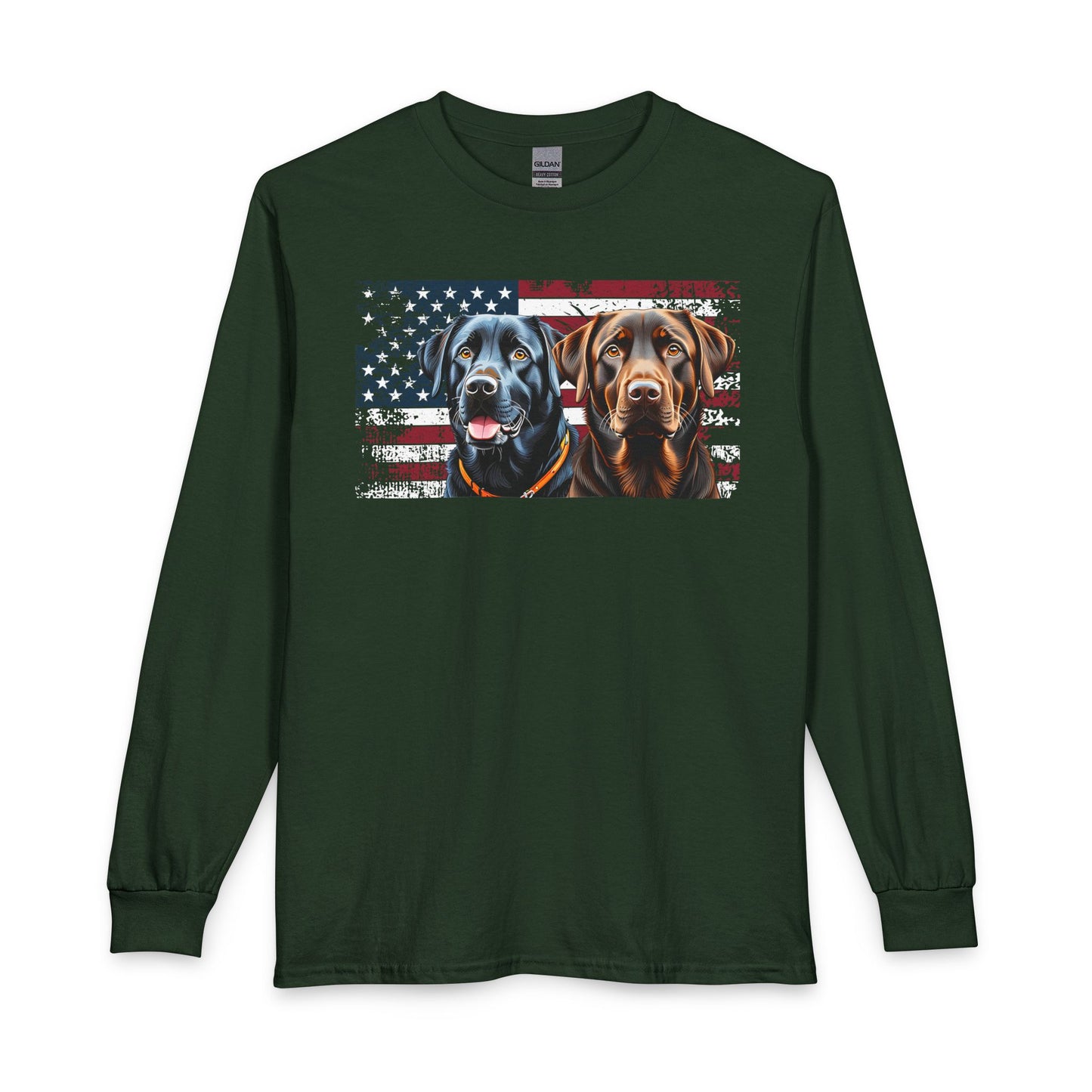 Chocolate & Black Labrador Long Sleeve