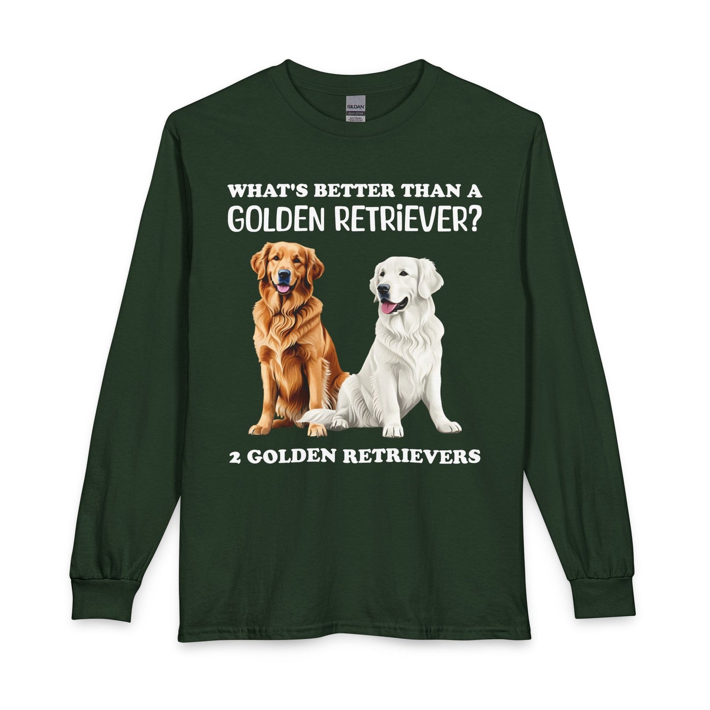 White & Golden Retriever Long Sleeve