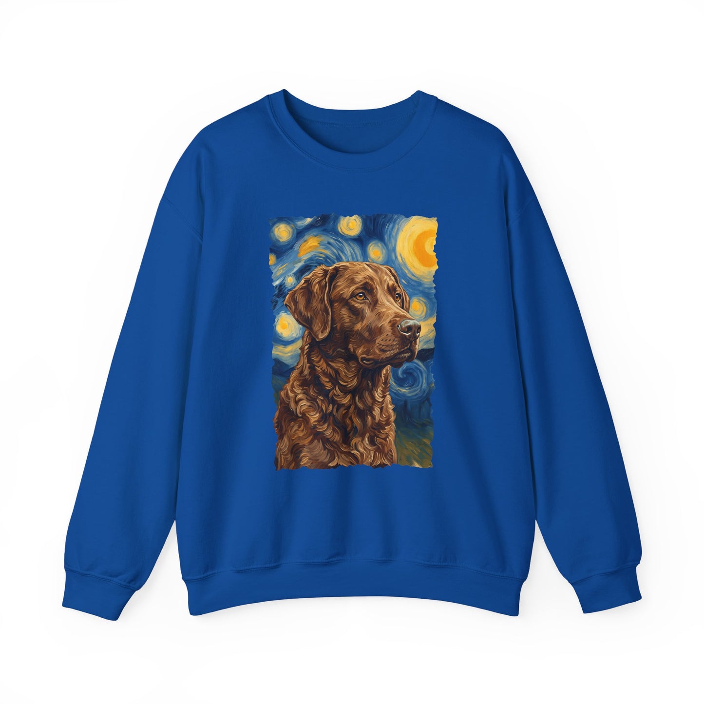 Chesapeake Bay Retriever Van Gogh Crewneck Sweatshirt