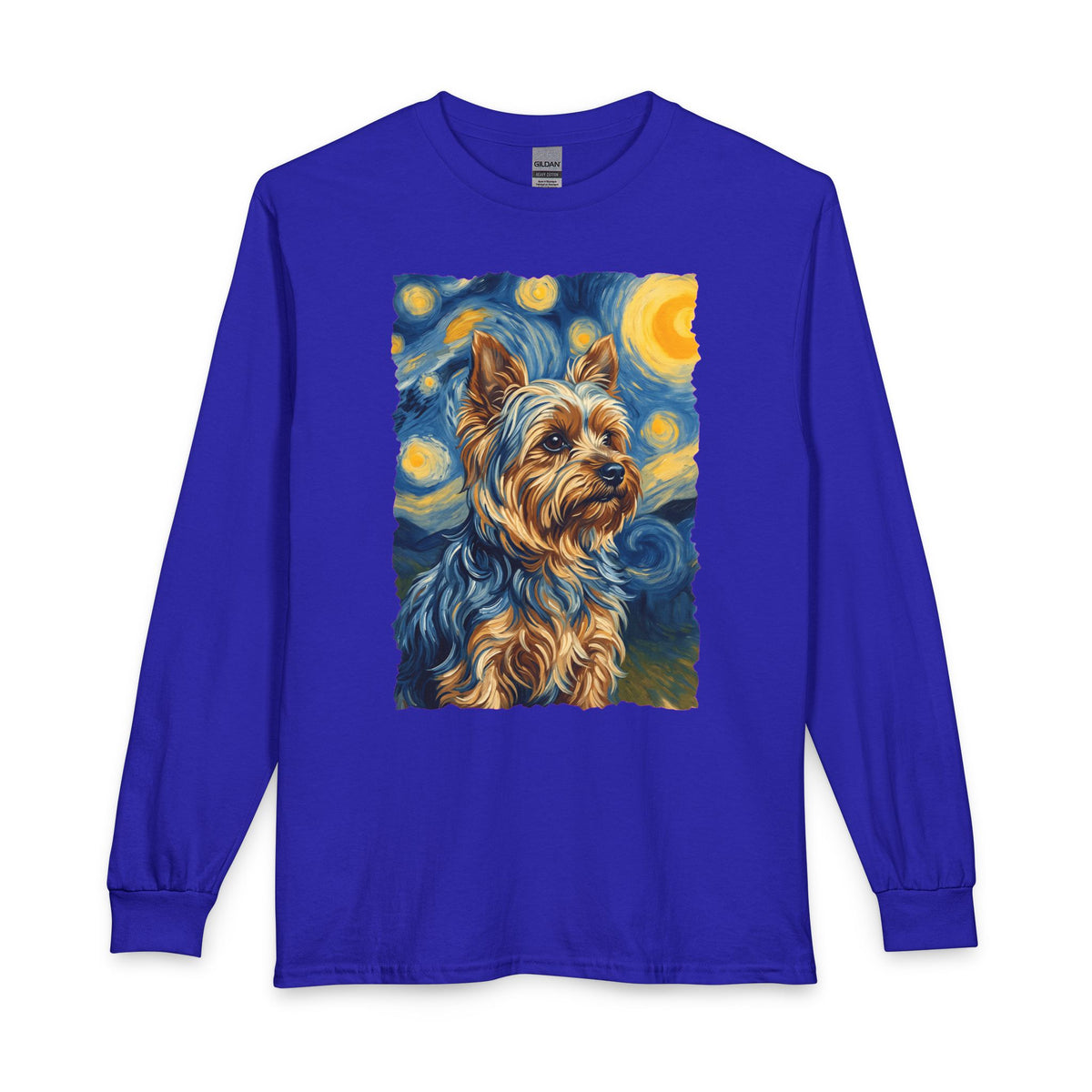 Yorkshire Terrier Van Gogh Long Sleeve Royal