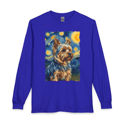 Yorkshire Terrier Van Gogh Long Sleeve Royal