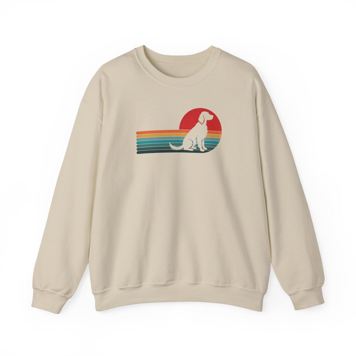 English Setter Retro Sunset Crewneck Sweatshirt