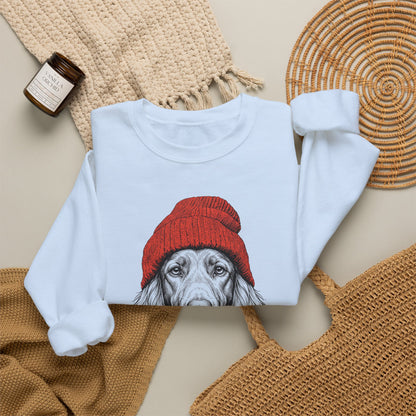 Irish Setter Beanie Crewneck Sweatshirt