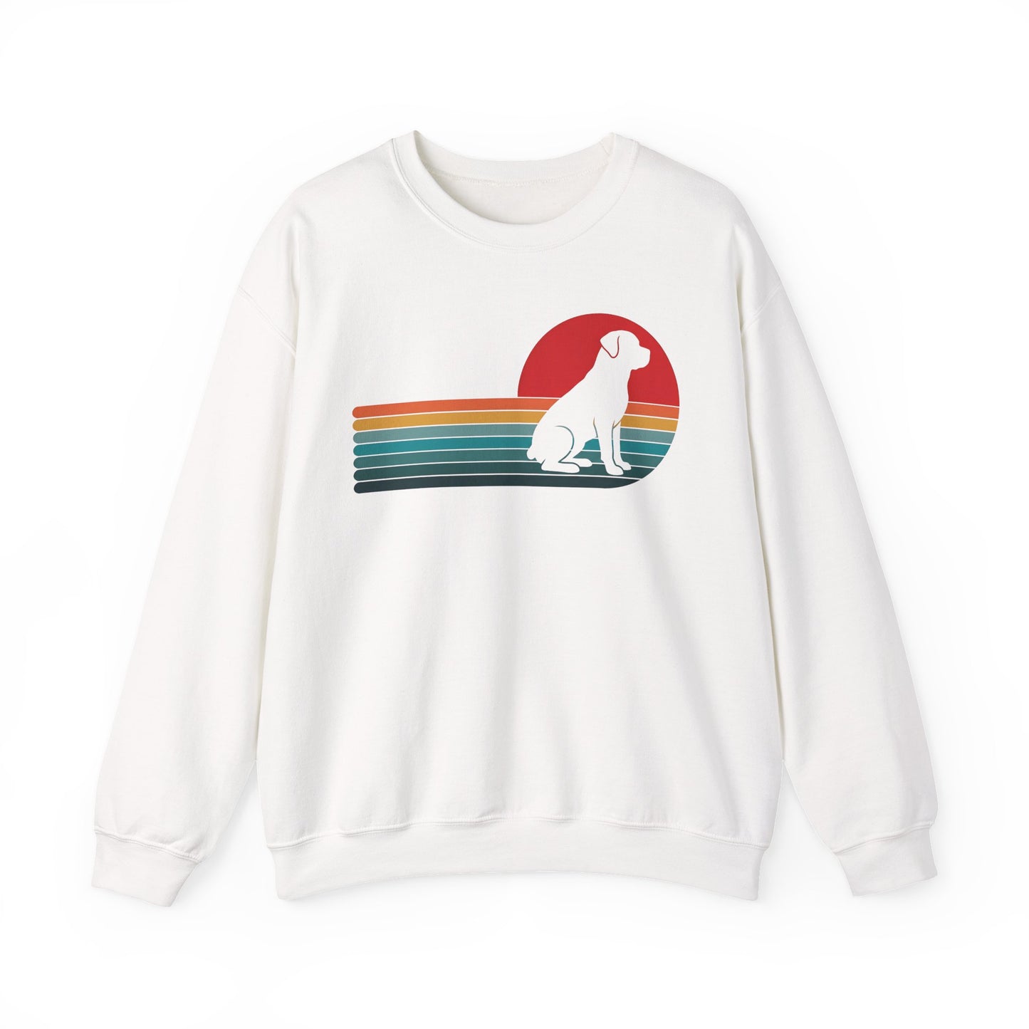 Rottweiler Retro Sunset Crewneck Sweatshirt