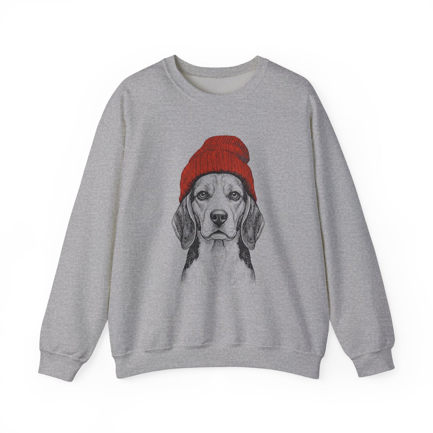 Beagle Beanie Crewneck Sweatshirt