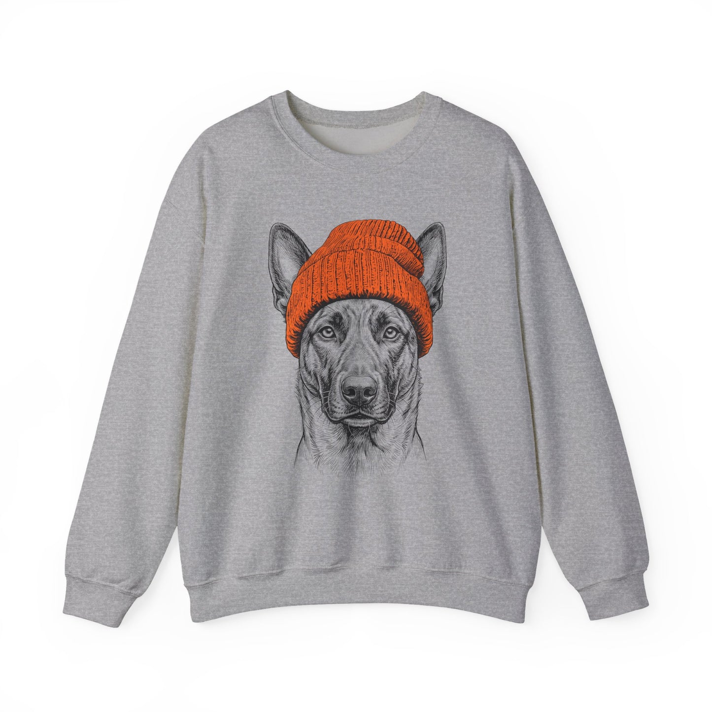 Dutch Shepherd Beanie Crewneck Sweatshirt