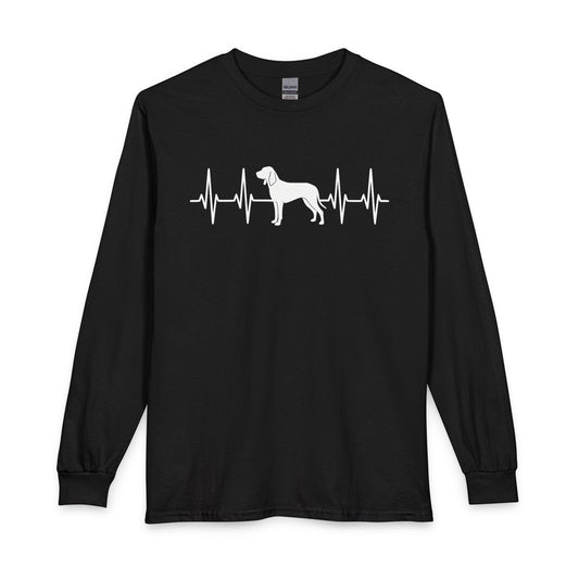 Coonhound Heartbeat Long Sleeve Black