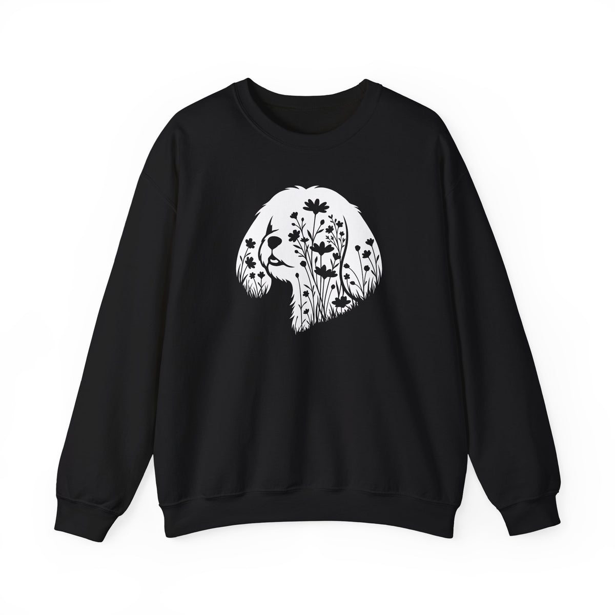 Shih Tzu Flowers Crewneck Sweatshirt