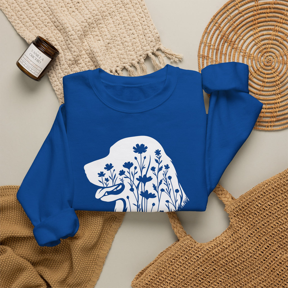 Irish Setter Flowers Crewneck Sweatshirt