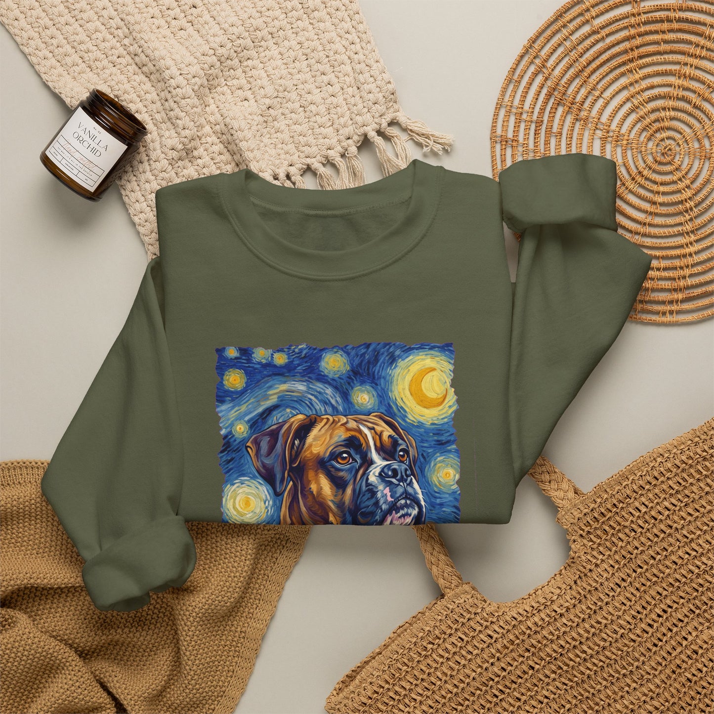 Boxer Van Gogh Crewneck Sweatshirt
