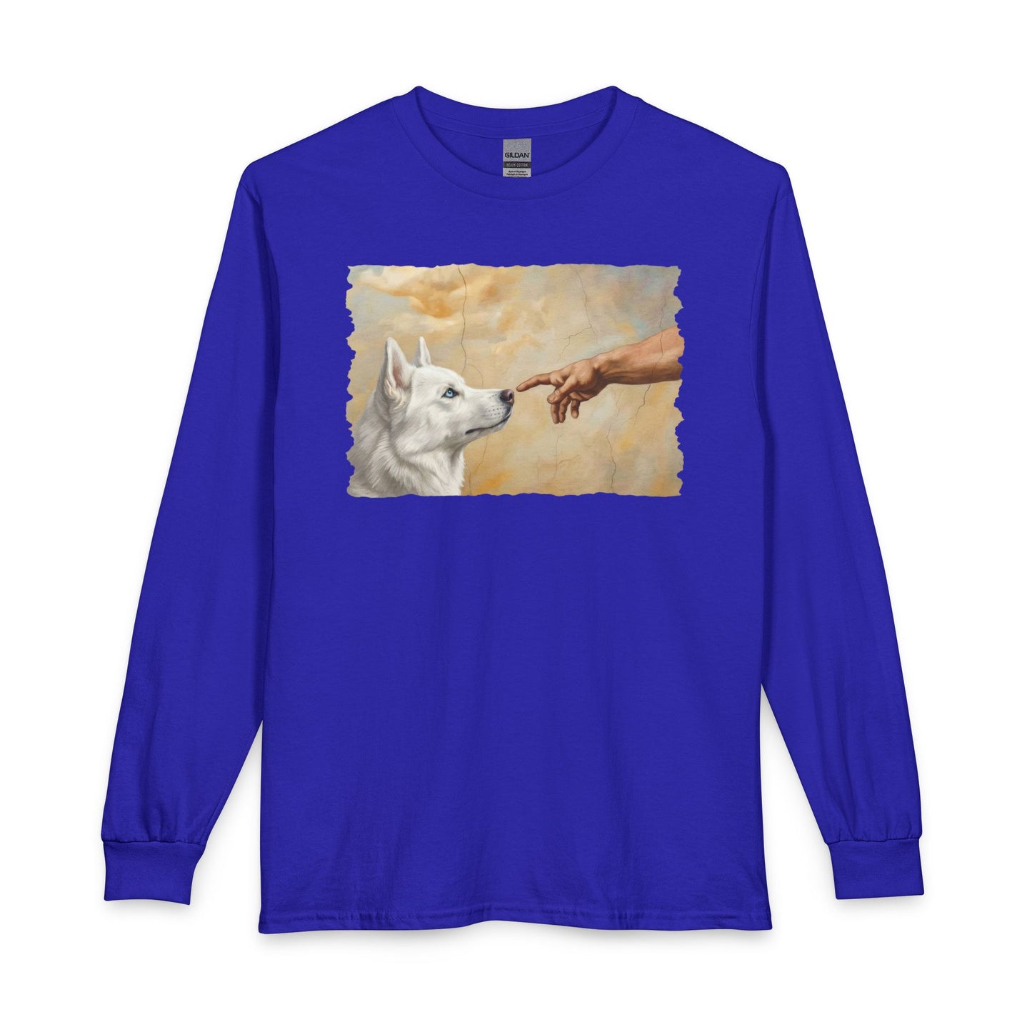 God Creates White Husky Long Sleeve