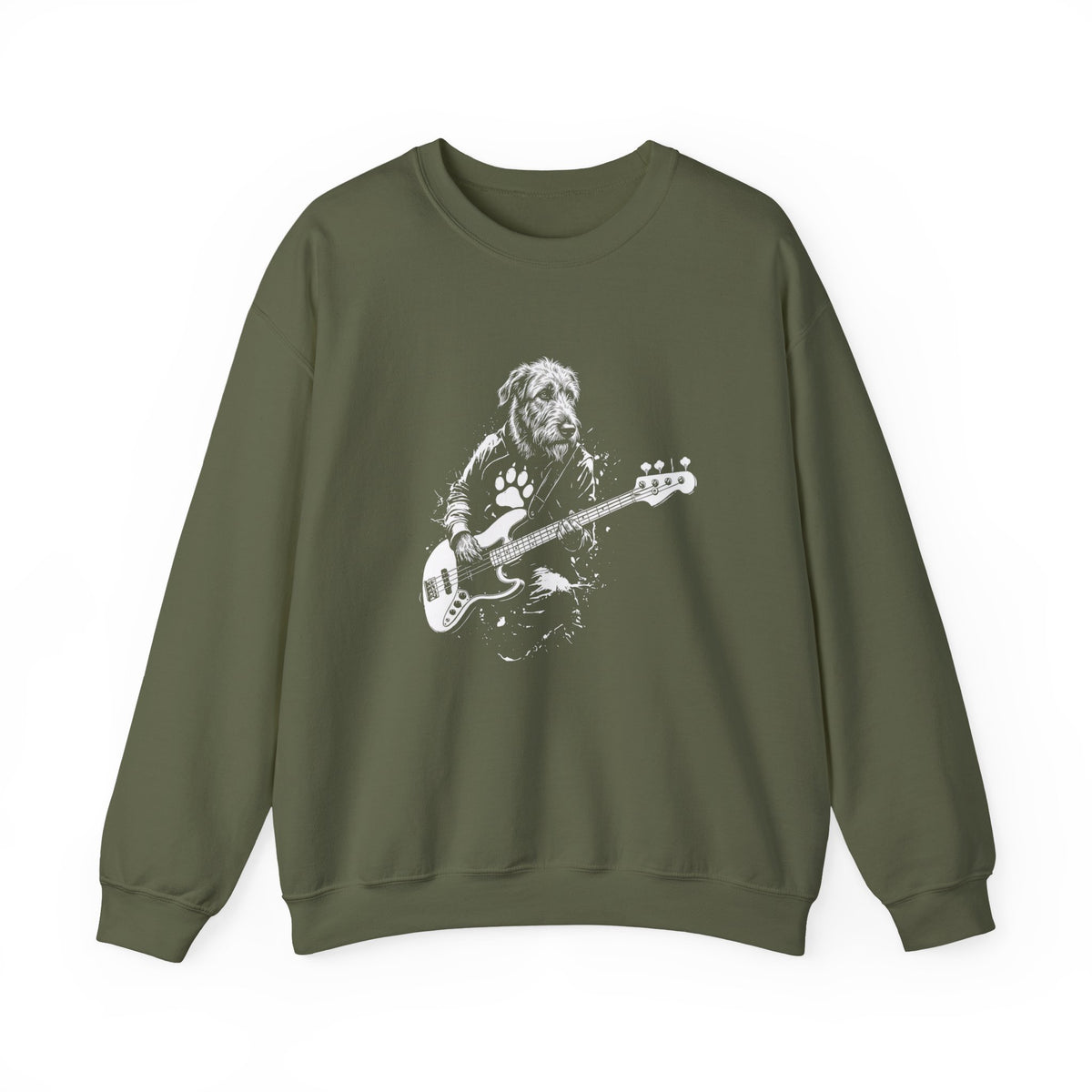 Irish Wolfhound Bass Crewneck Sweatshirt