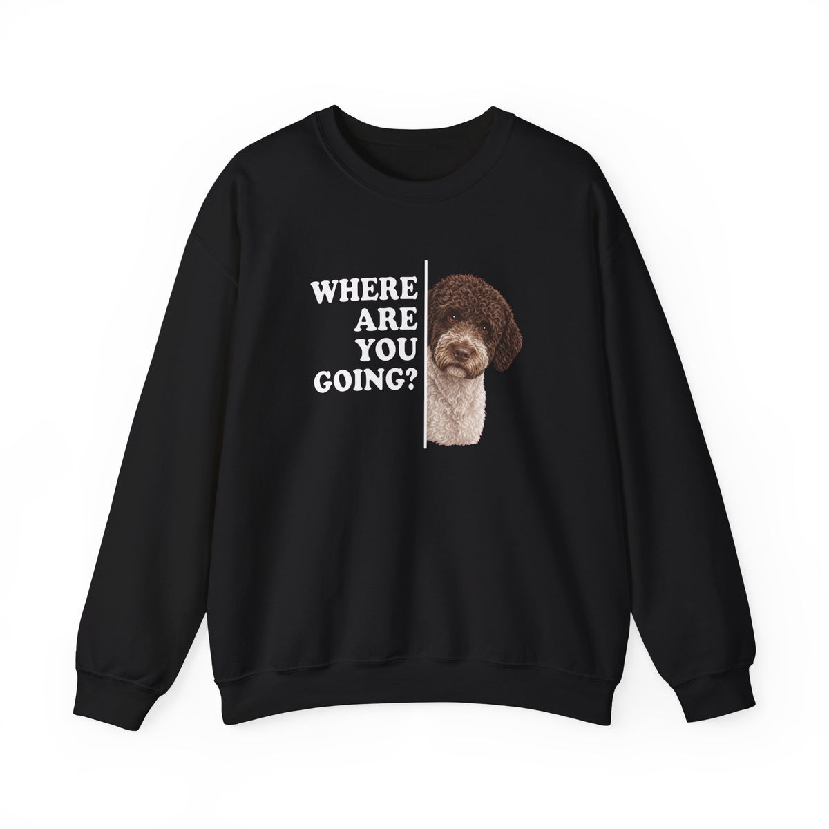 Lagotto Alert Crewneck Sweatshirt Black