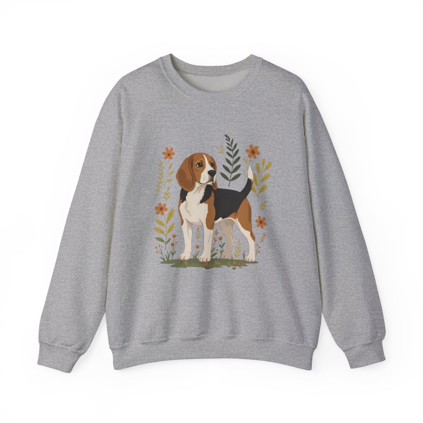 Beagle Flowers Crewneck Sweatshirt
