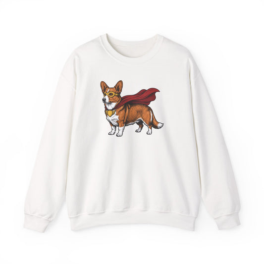 Cardigan Welsh Corgi Red Superhero Crewneck Sweatshirt