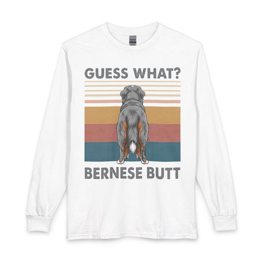 Bernese Mountain Dog Butt Long Sleeve White